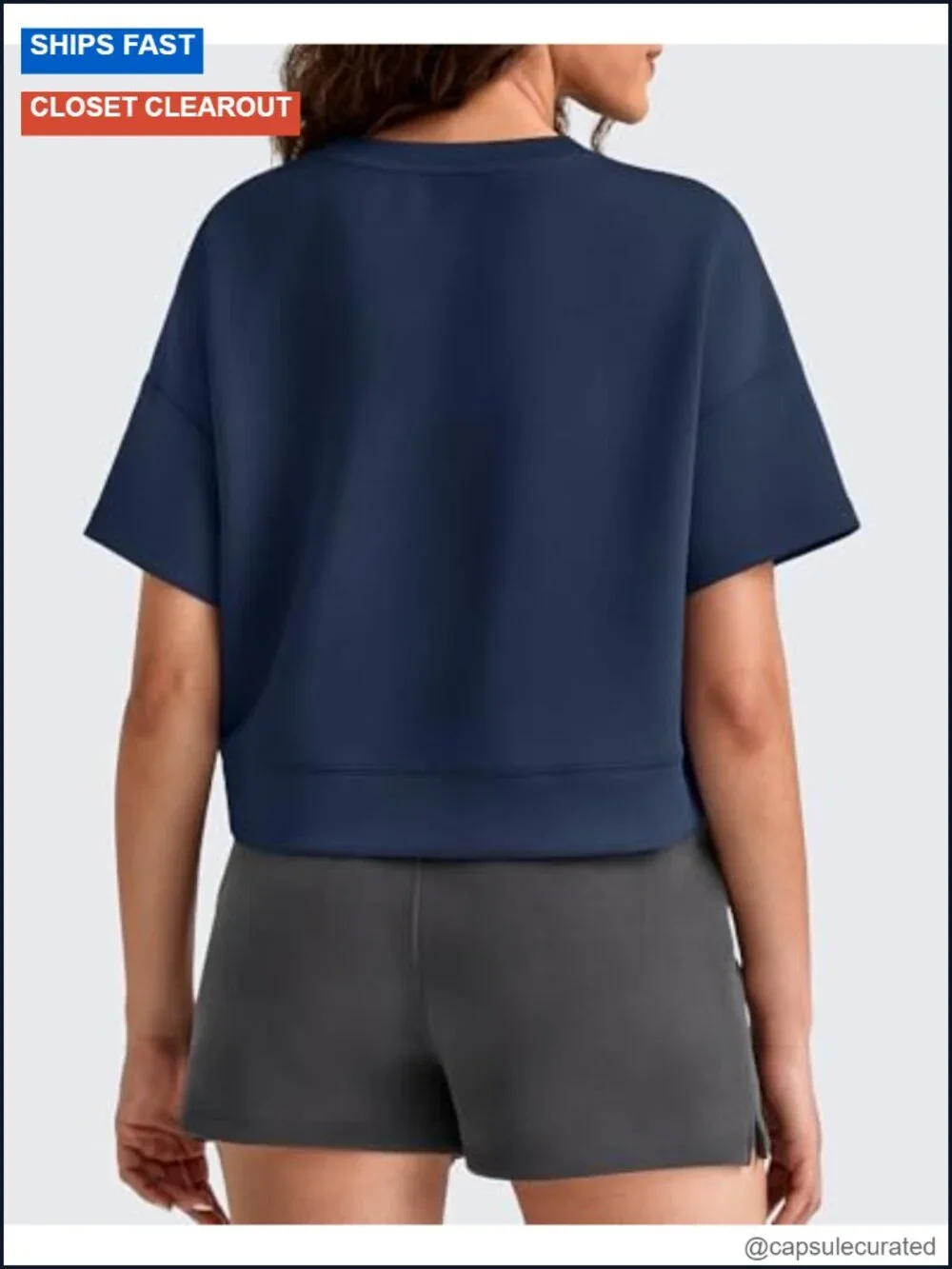 Silky Soft Modal Boxy T-Shirt Women Crew Neck Drop Shoulders Loose Fit